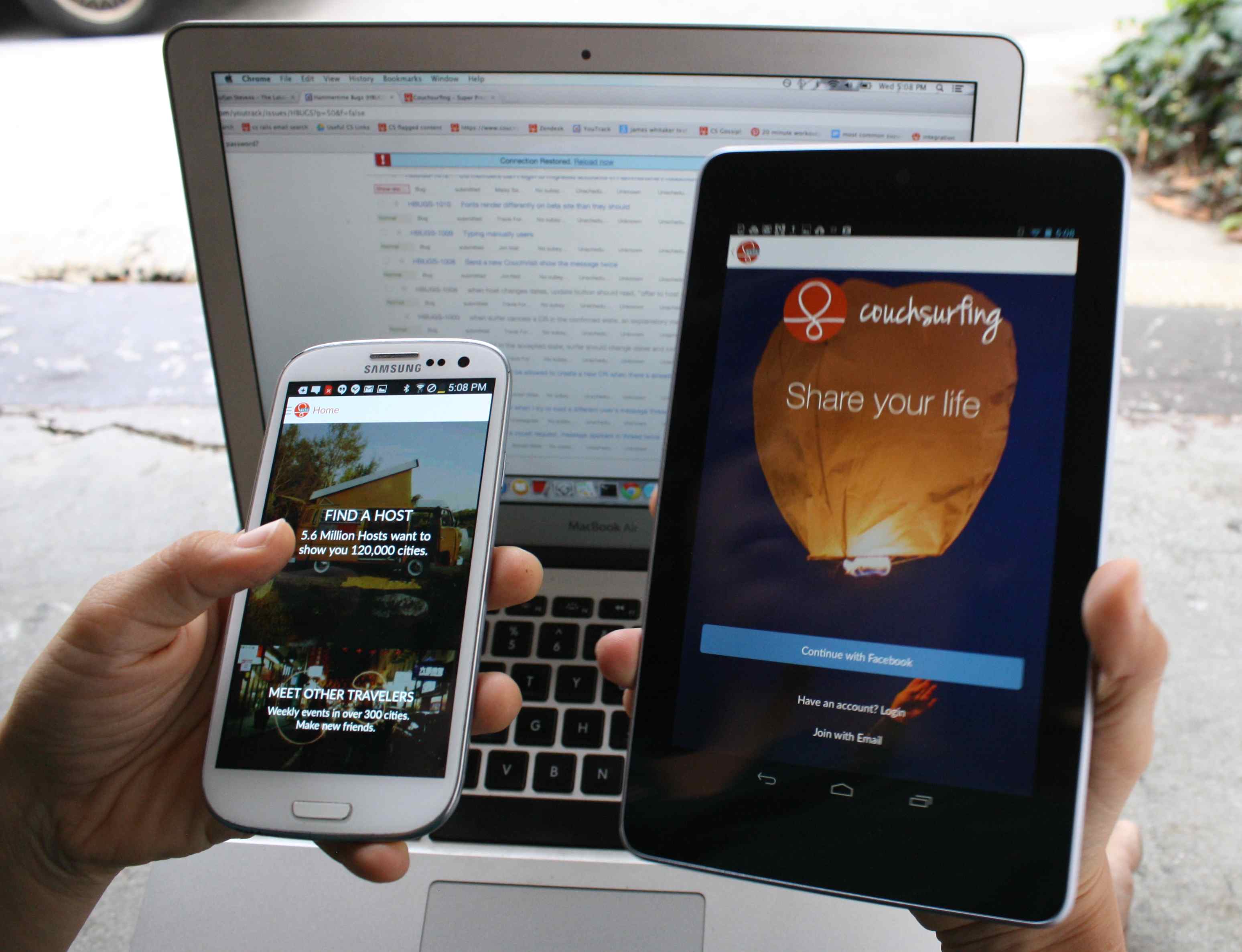 Beta testing Couchsurfing