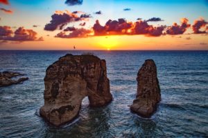 Raouche Rocks, Beirut, travel, lebanon