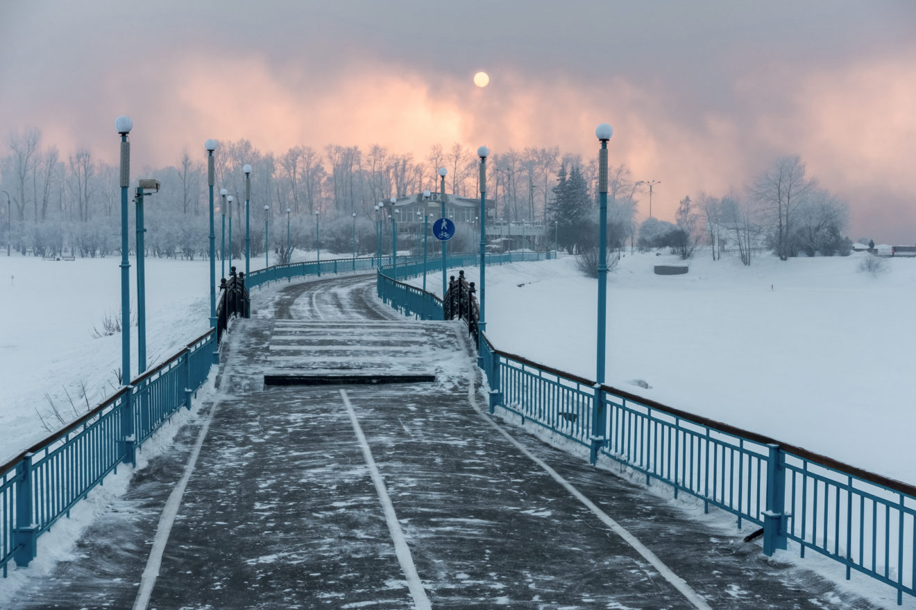 богучанский мост через ангару